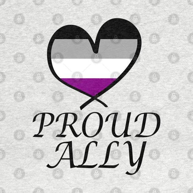 Proud Ally LGBT Gay Pride Month Asexual Flag by artbypond